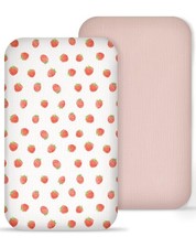 Muslin Bedside Bassinet Fitted Sheets 2-Pack, 33x20 Ultra Soft Breathable Beds