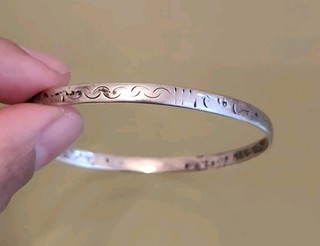 Ancien Bracelet Jonc Berbère Maroc Argent Massif