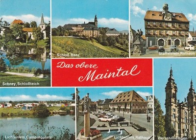 Postcard GF Maintal with Castle Banz - 6 picture -1978- - publisher: Schöning & Co.