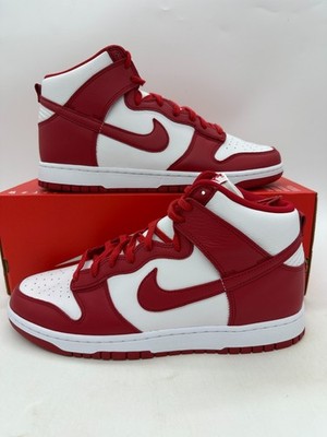 Nike Dunk High Retro SE Men's Size 12 Red White Leather Shoes HF3143 101