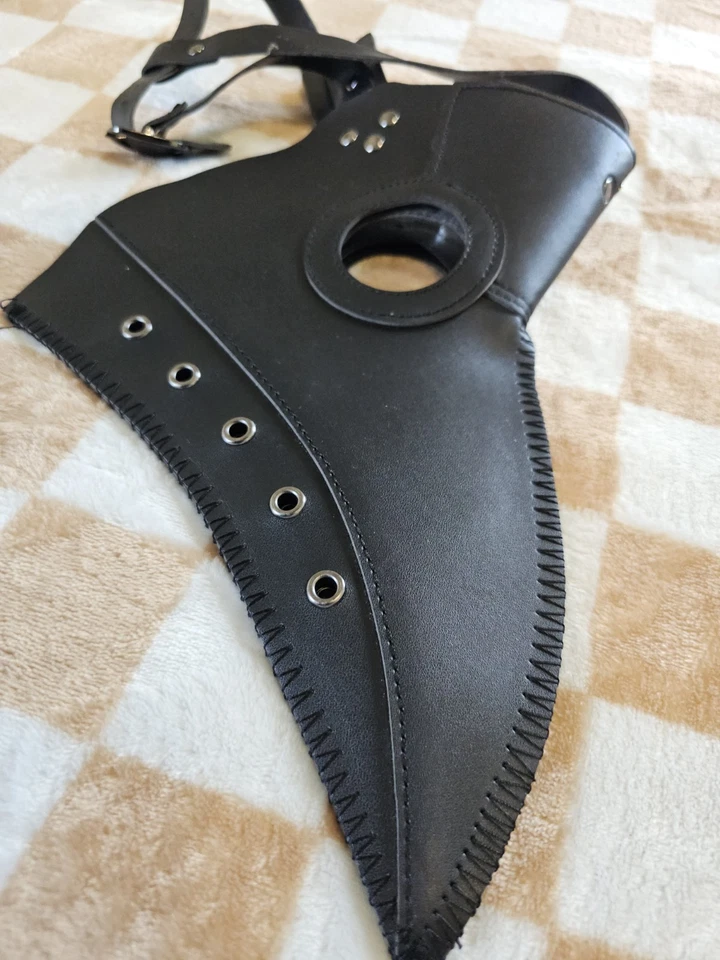 Máscara de Doctor de la Peste Boca de Pájaros Nariz Larga Pico Imitación Cuero Steampunk Juegos con disfraces Foto 2 de 4