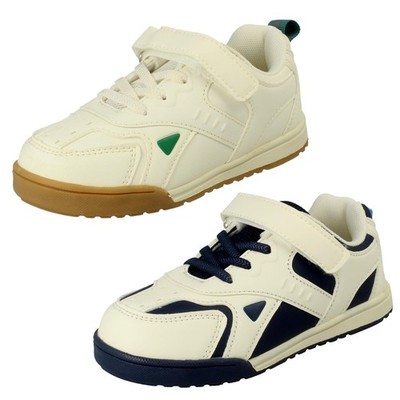Boys JCDees Casual Faux Leather Hook and Loop Sports casual Trainers 'N1R165'