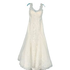 Elegant White Lace Wedding Dress - Size 16 - Perfect