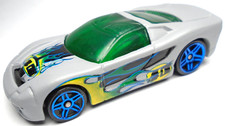 2003 HOT WHEELS 40 SOMETHIN' GRAY 1:64 DIECAST 2 3/4" CAR W/ BLUE GREEN YELLOW