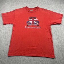 Vintage VW Volkswagen Bug Beetle Union Jack Bonnet Single Stitch T-Shirt Sz M-L*