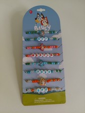 Bluey Set of 8 BFF Beaded Bracelets, Birthday Party Favors, NEW