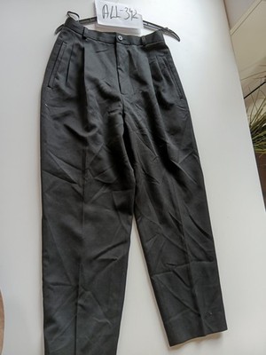 Classiques Entier Petites schwarze Bundfaltenhose aus 100 % reiner Wolle. ALL-342