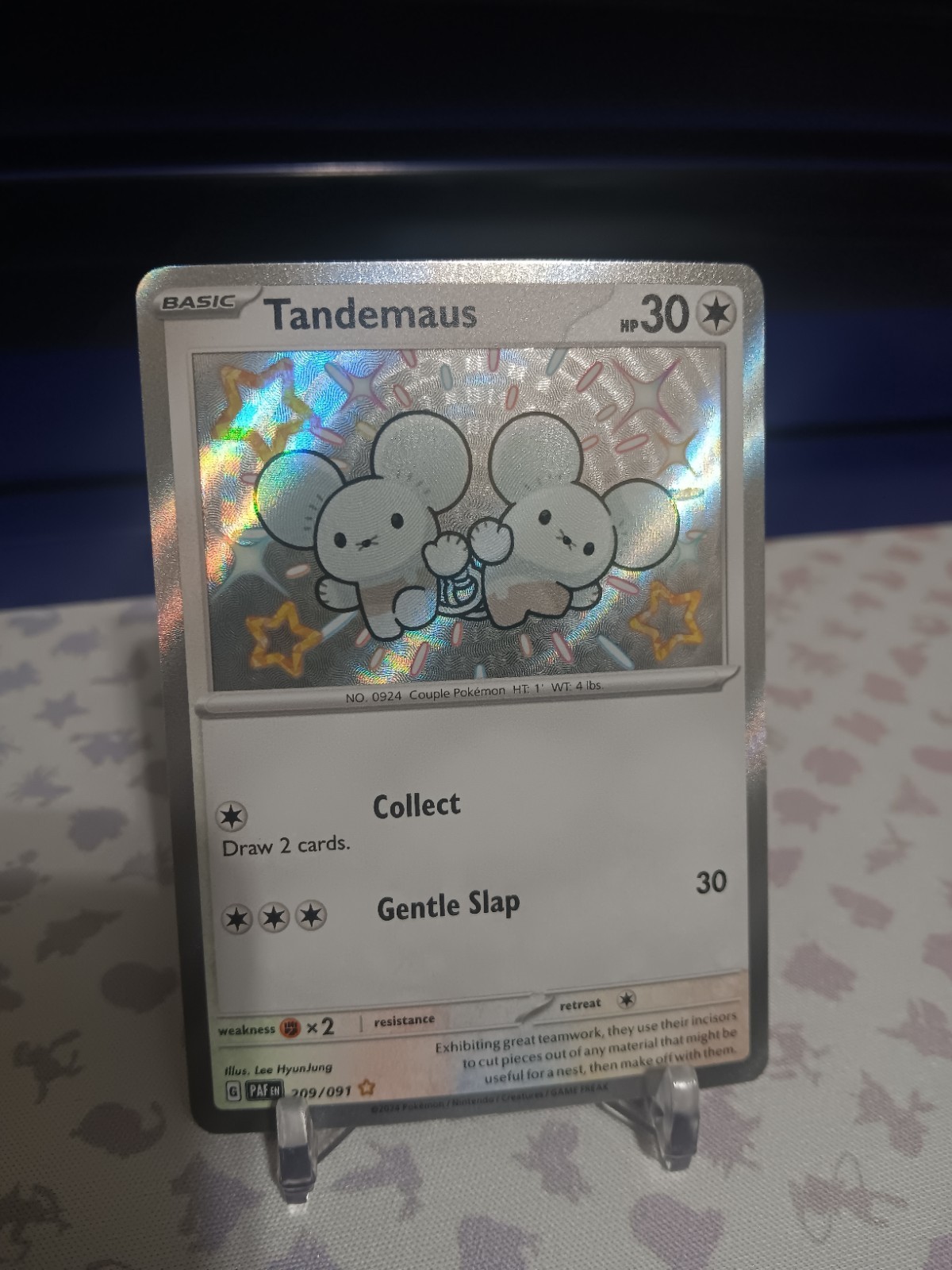 Tandemaus - 209/091 - Pokémon TCG: Paldean Fates - Baby Shiny - NM