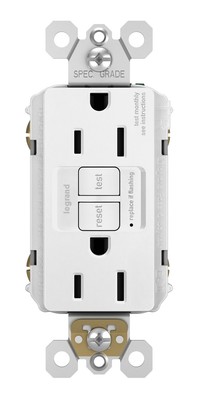 Pass Seymour Radiant Self-Test GFCI Outlet White GFCI Outlet 15 Amp 125 Volt G