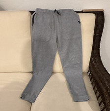 Lee Boys L 14-16 Gray Fleece Jogger Pants Drawstring Waist Pockets