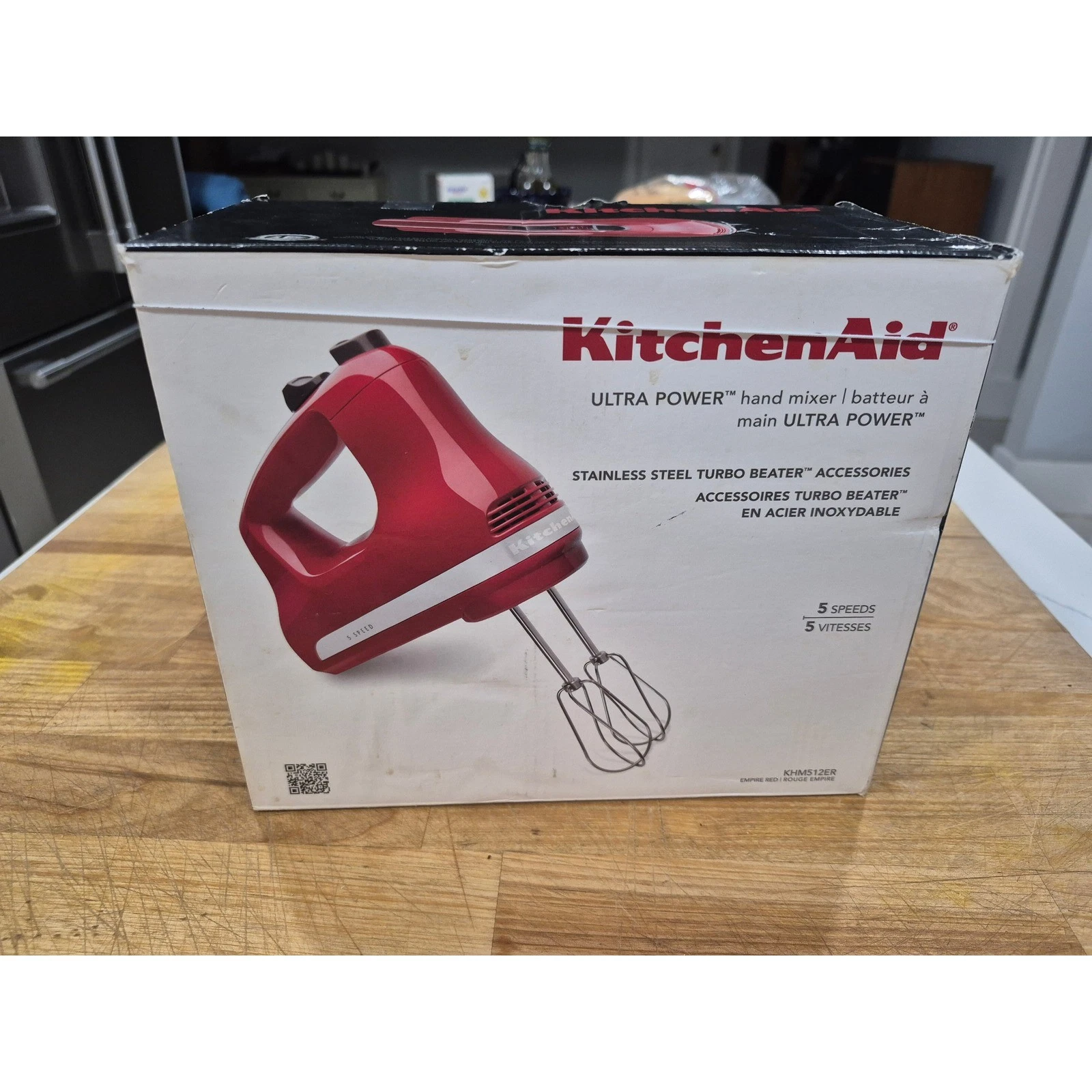 KitchenAid Ultra Power 5 Speed Hand Mixer Empire Red KHMS12ER Turbo Beaters
Opens in a new window or