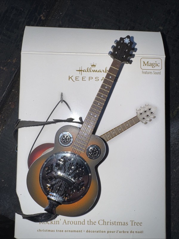 Hallmark Keepsake Rockin' Around Christmas Tree Sound Guitar Ornament 2011