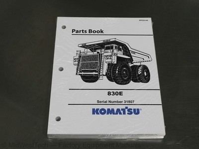 Komatsu 830E Haul Truck Parts Manual Exploded View Catalog Diagram Book