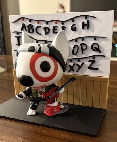Stranger Things Alphabet Wall Funko Pop Display Stand Upside Down Inspired