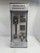 Mega Handles Door Lever Handle and Deadbolt Lock. Nickel