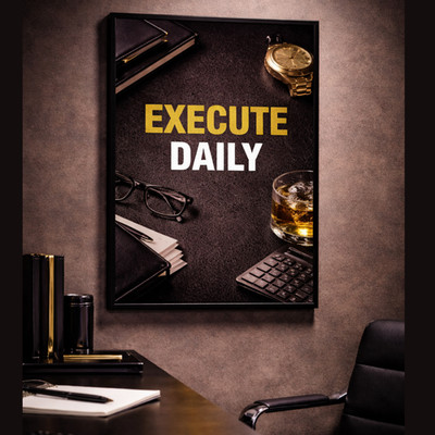 Execute Daily Poster Printable   CEO Mindset Wall Art Digital Download