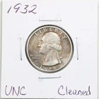 1932 25C Washington Silver Quarter Dollar with UNC Detail #6175