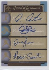2012 SP Signature Edition Quad Signatures Jed Lowrie Jordan Lyles Auto 0v1
