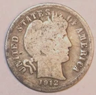 1912-D BARBER SILVER DIME - GOOD - #0280ED - FREE SHIPPING