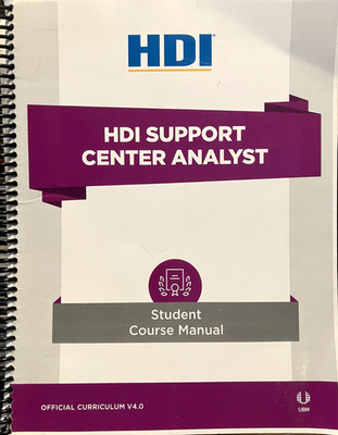 HDI Support Center Analyst Student Course Manual-Official Curriculum V 4.0