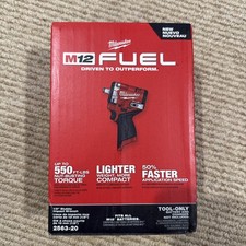 Milwaukee M12 Fuel Stubby Cordless Brushless 1/2 Impact Wrench Bare Tool 2563-20