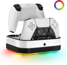 Puning PS5 Controller Charger Station,Fast Charging Dual PS5 Controller Stand Co