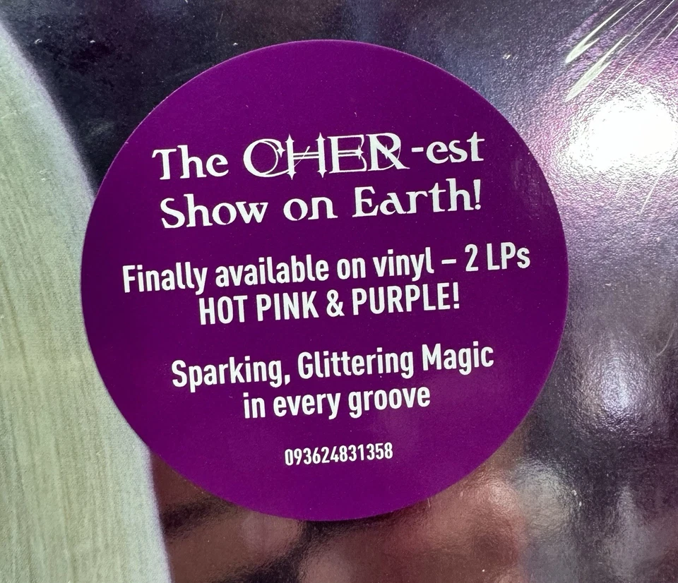 Cher, Farewell Tour, 2 LP Pink & Purple Colour Vinyl in Metallic Gatefold.  New - Image 4 of 4