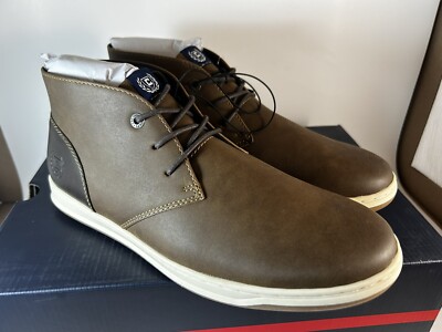 NEW! Men\'s Chaps Chukka Ankle Boots Lug Sole Brown Memory Foam US Size 10 NEW! Men main image 2