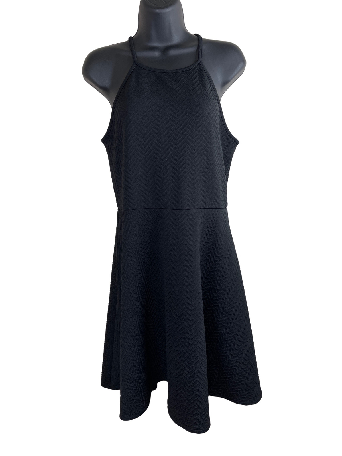 Mossimo Dress Junior Size L Solid Black Sleeveles… - image 1