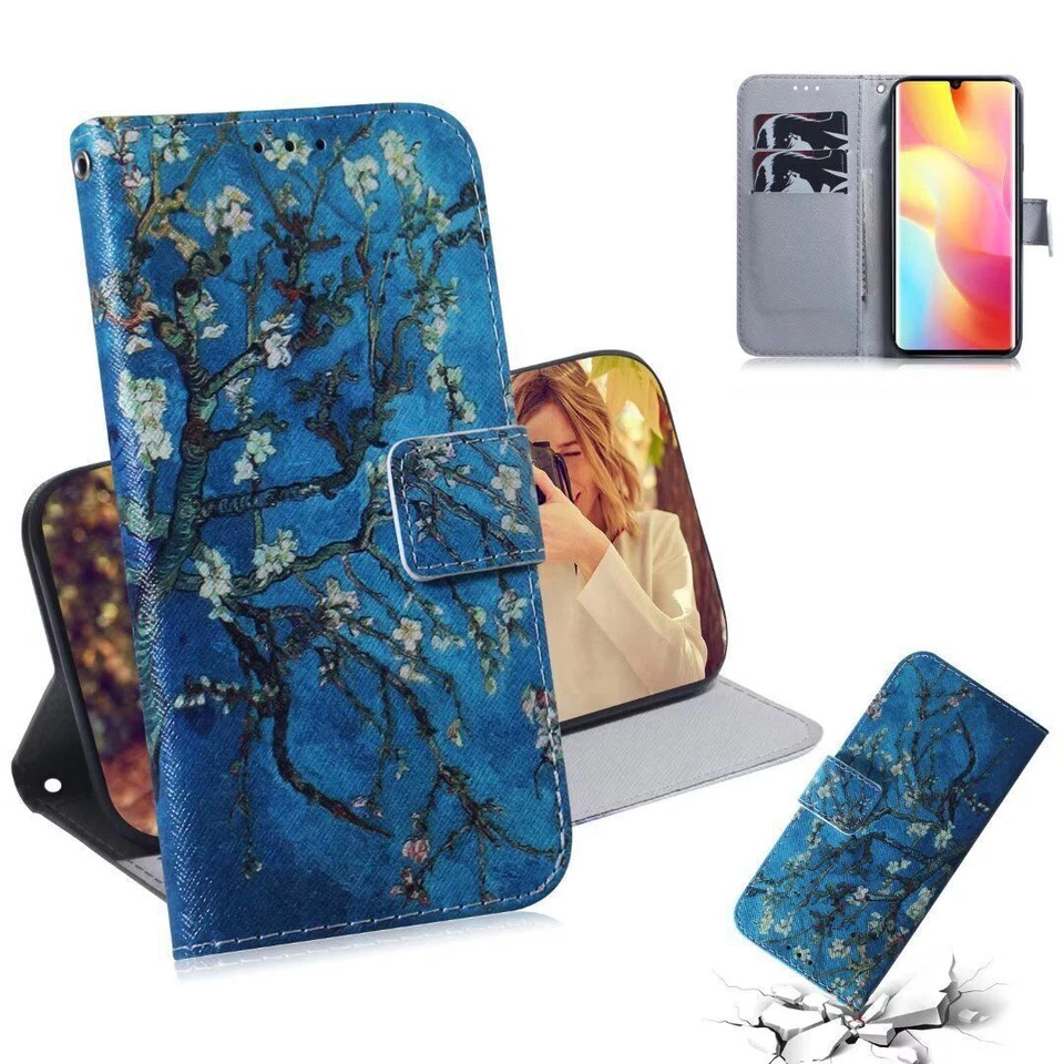 Flip Painted Wallet Phone Case For Samsung A72 A82 F22 A13 A22 A32 F62 A03S F52 - Image 2 of 4