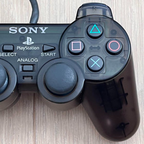 Sony PlayStation 1 PS PS1 DualShock Analog Controller SCPH-1200 Smoke Clear Gray