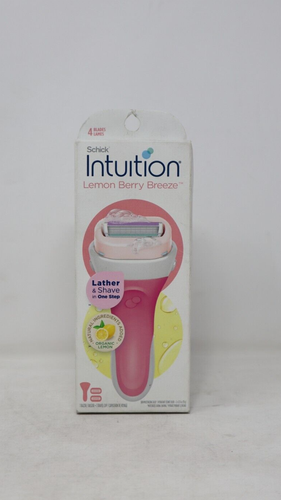 Schick Intuition 4-Klingen Lemon Berry Breeze Damen Rasierer Griff + 2 Kartuschen - Bild 1 von 3
