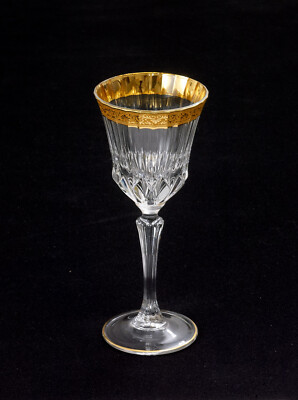 Böhmisches Glas Crystalex Stielglas m. Gold Set 6St. Adagio 220 Neu OVP