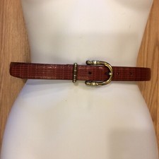 Talbots Genuine Leather Faux Lining Belt 83-002 Brown Women Size small