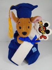 Disney Graduation Roo 8" Mini Bean Bag Plush w/ Diploma Mouseketoys w/tag FBM