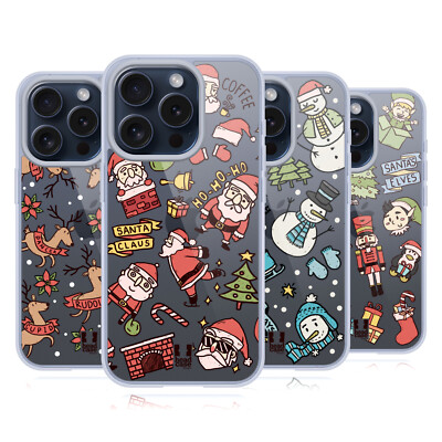 HEAD CASE DESIGNS WEIHNACHTEN DOODLES GEL HANDYHÜLLE FÜR APPLE iPHONE HANDYS