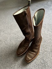 Lambertson Truex Men’s Brown Leather Boots Size 8.5 Made In Italy Neiman Marcus
