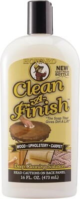 HOWARD Clean-A-Finish for Wood, Upholstery, and Carpet, Pour Bottle, 16 Oz
