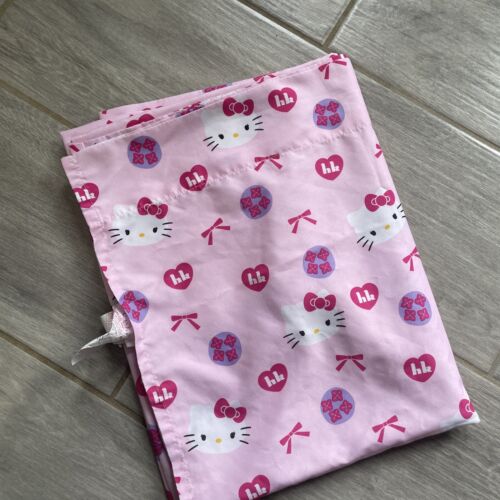 Hello Kitty Flat Sheet ONLY by Sanrio Toddler Size 45x60 Pink Very Soft/e5 - Picture 1 of 3