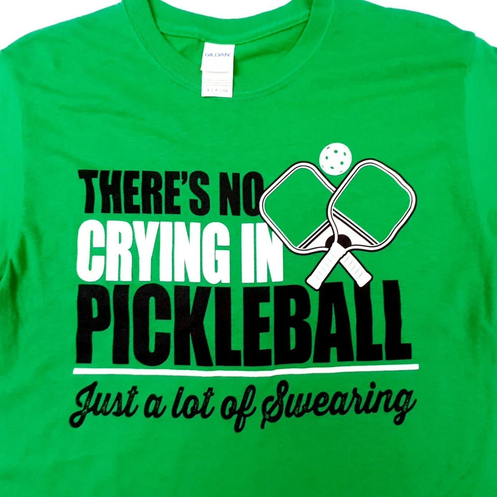 Pickleball T-shirt Humor Men's Size Small Green Cotton P11 Pickleball T-shirt Humor Men's Size Small Green Cotton P11