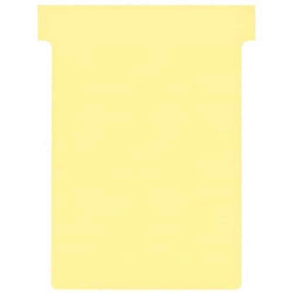 Nobo T-Cards Tab Top 15mm W92x Bottom W80x Full H120mm Size 3 Yellow Ref 3293891