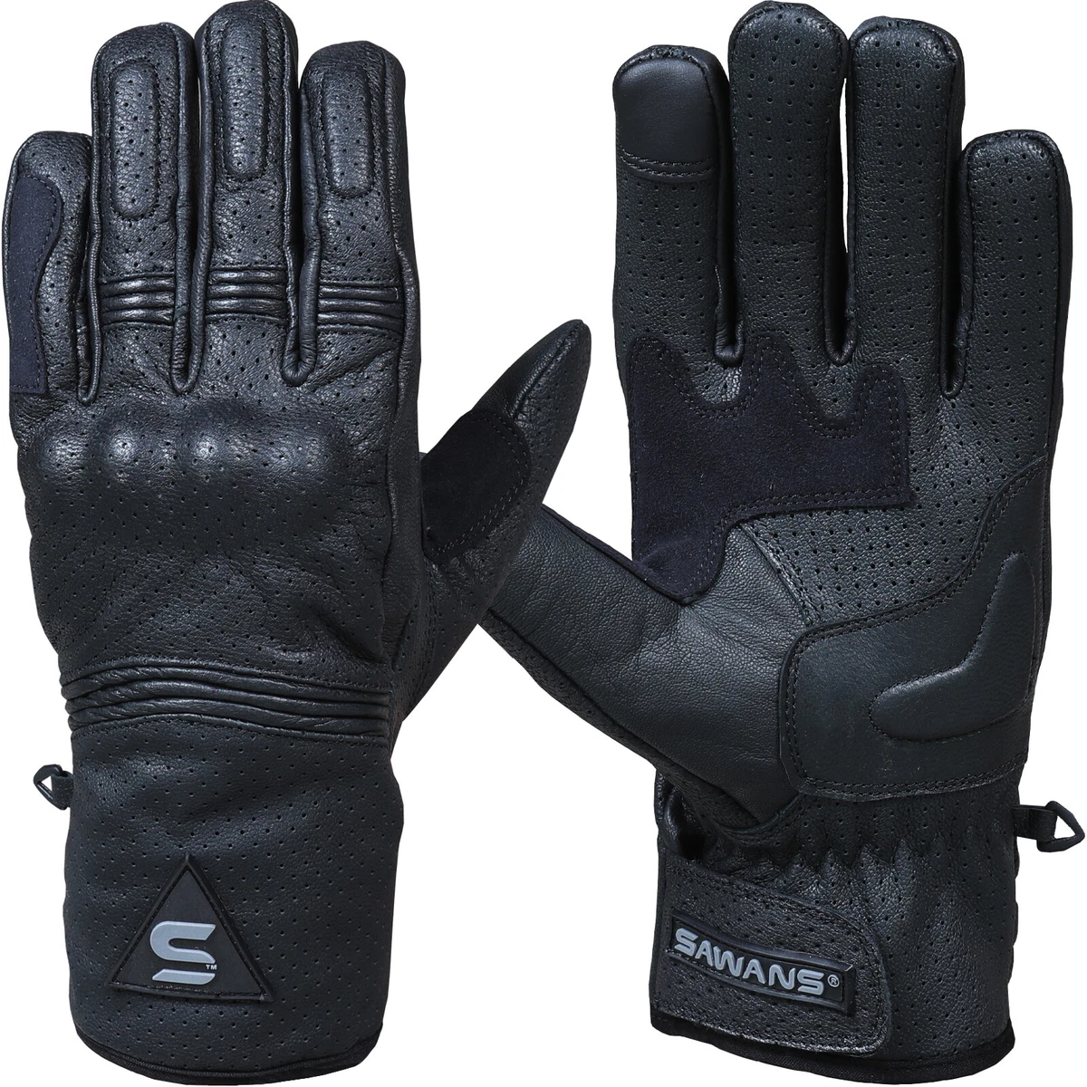 SAWANS® Leather Summer Motorcycle Motorbike Gloves Winter CE Knuckle All  weather | eBay