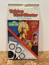 Talking View-Master Cartridges 3-D Sesame Street Big Bird Vintage Rare CIB