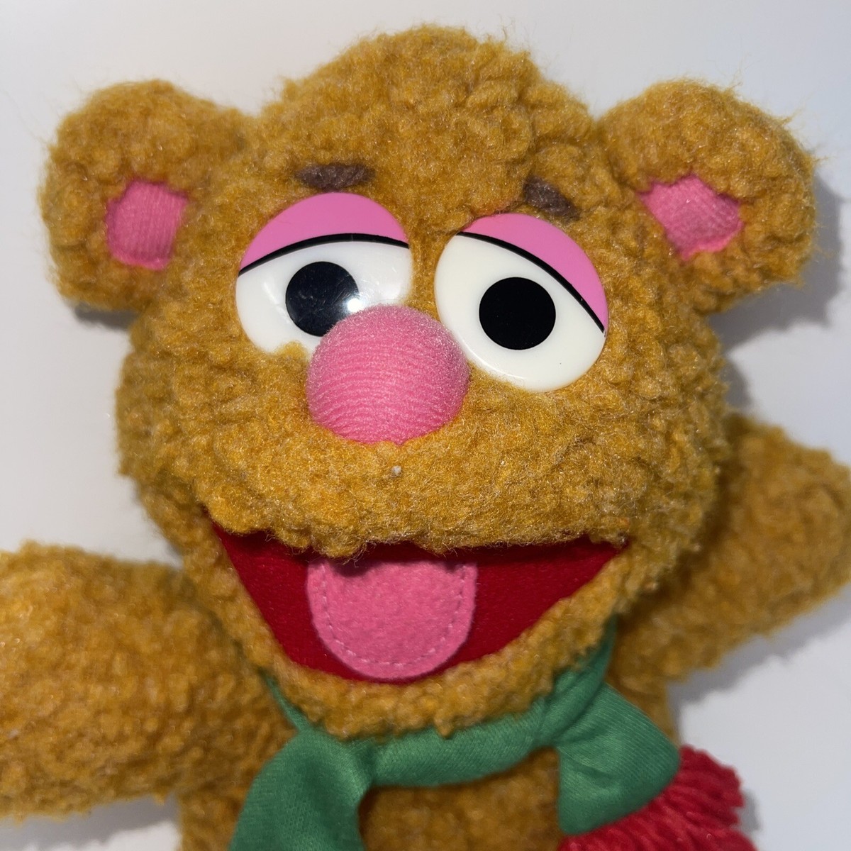 Vtg 1987 Baby Fozzie Bear Muppet Babies 9” Plush Christmas Stuffed Animal