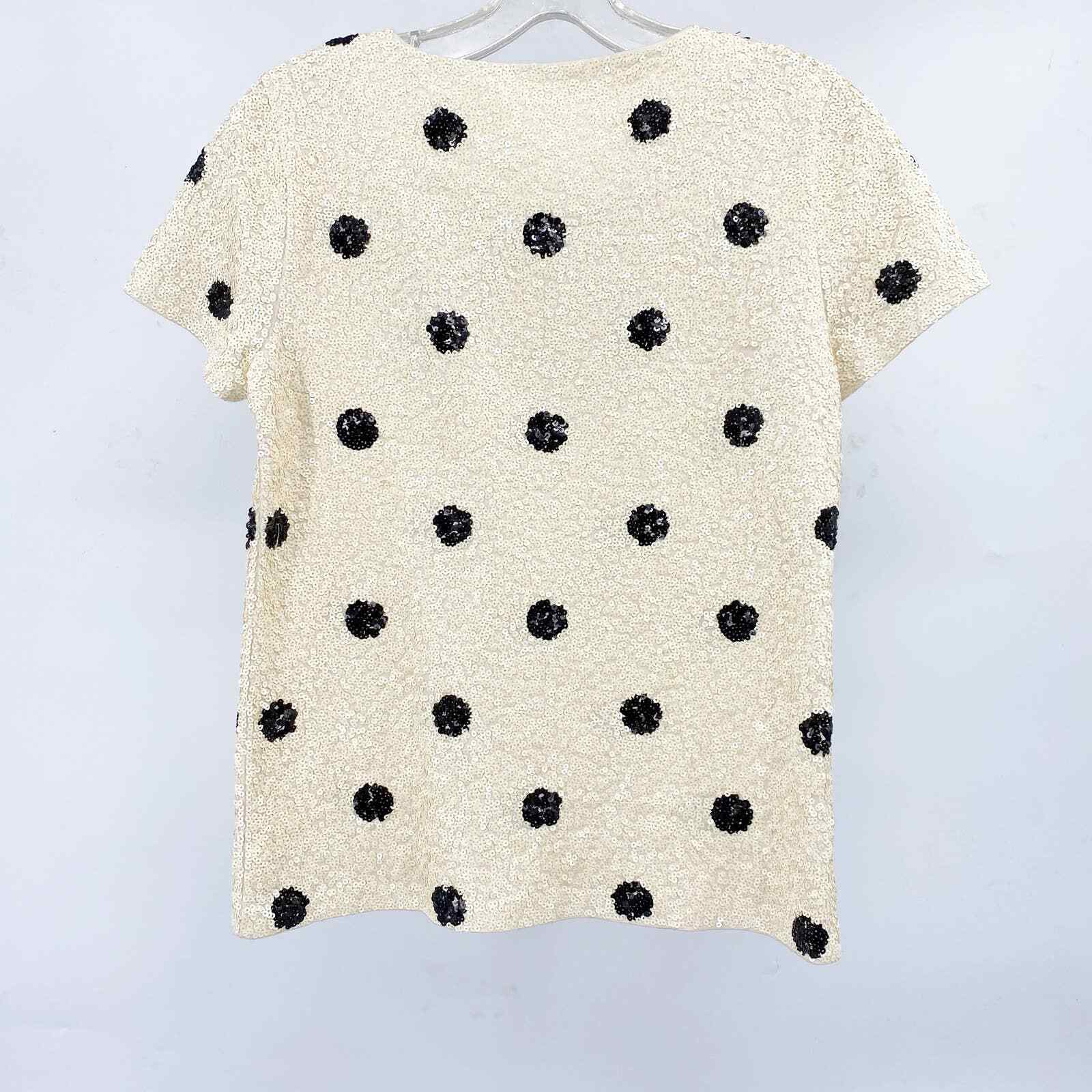 sequin polka dot top