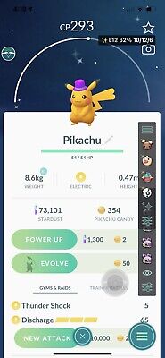 Shiny Pikachu Purple Hat Costume Rare Collectible Pokemon Go Registered Ebay