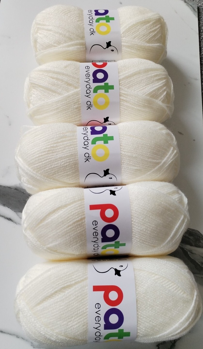 Cygnet Pato DK Knitting Wool /Yarn Double Knitting Knit 5 x 100g Ball - Cream