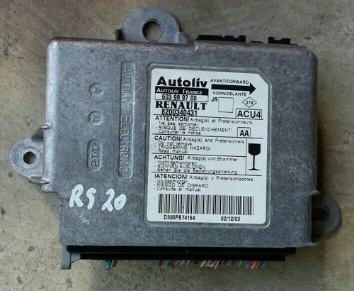 Renault Megane Grand Scenic 2 II JM Airbag Steuergerät Steuerteil 8200340431