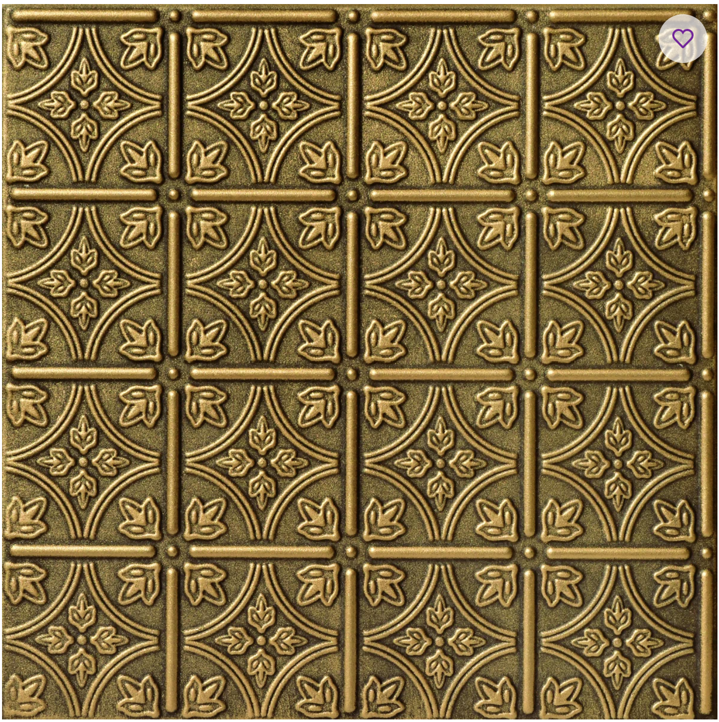 Victorian ornate gold acoustic ceiling tiles 48 glue-up panels 129.6 sq ft foam soundproofing