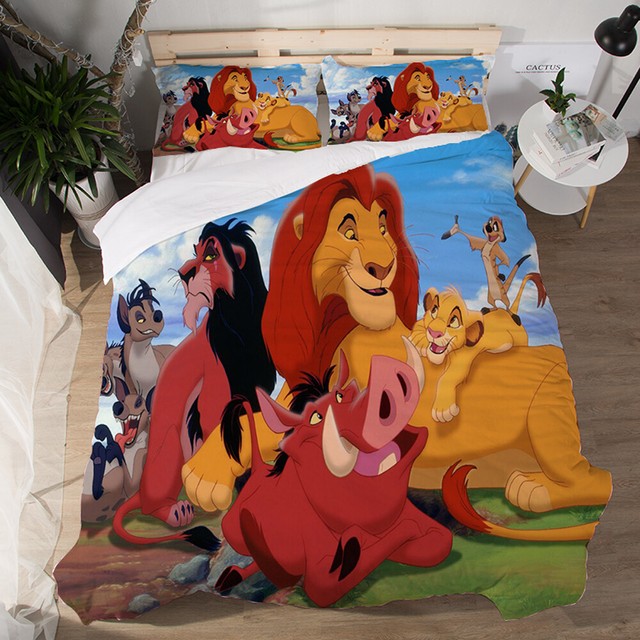 3D The Lion King Animal Bedding Set Duvet Cover Set Quilt Cover